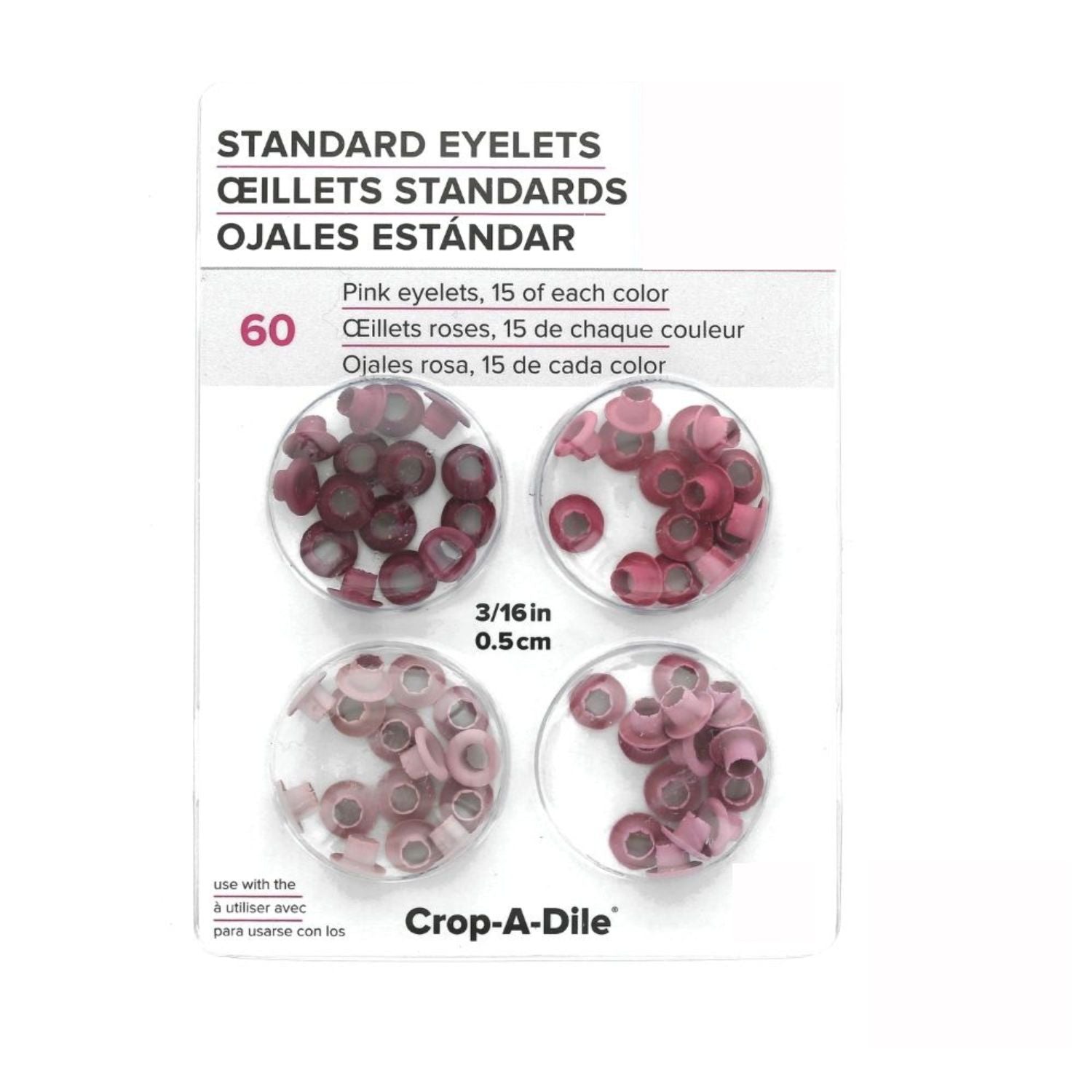 Standard Eyelets Pink / Ojillos Estándar Rosas Adornos / Embellishments We R Memory Keepers