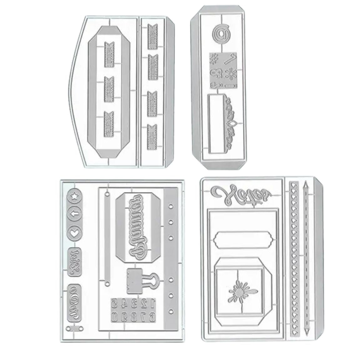 39 Suajes para Armar una Carpeta de Notas Dados de Corte / Suajes / Troqueles Hobbees