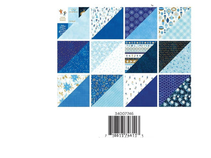Sparkling Snow 6" Cardstock / Block de Navidad Tonos Azules Papel DCWV