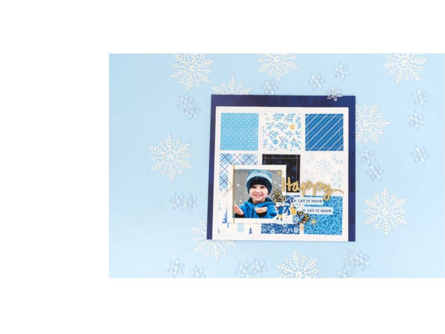 Sparkling Snow 6" Cardstock / Block de Navidad Tonos Azules Papel DCWV