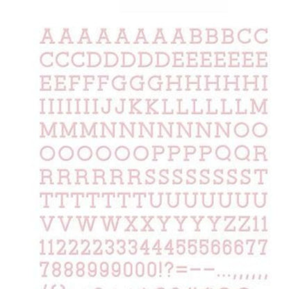 Pink 1" Letters / Letras Rosa Para Tablero Accesorios DCWV