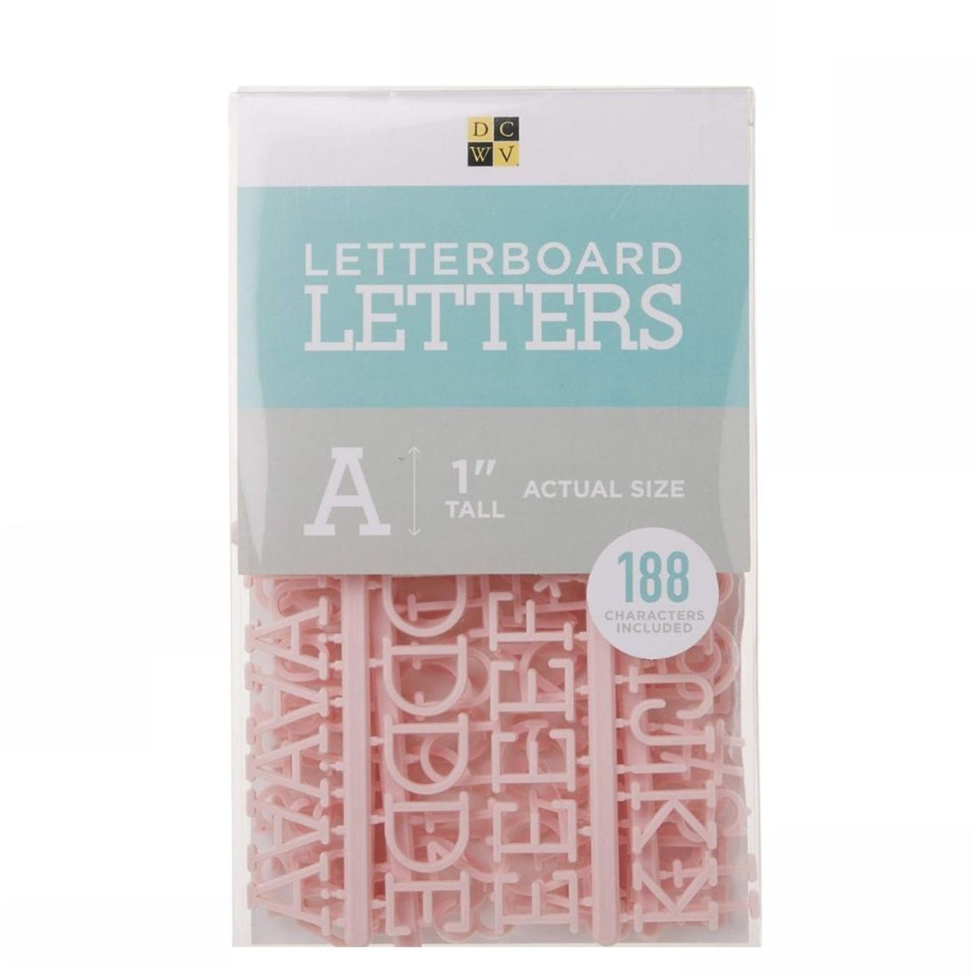 Pink 1" Letters / Letras Rosa Para Tablero Accesorios DCWV