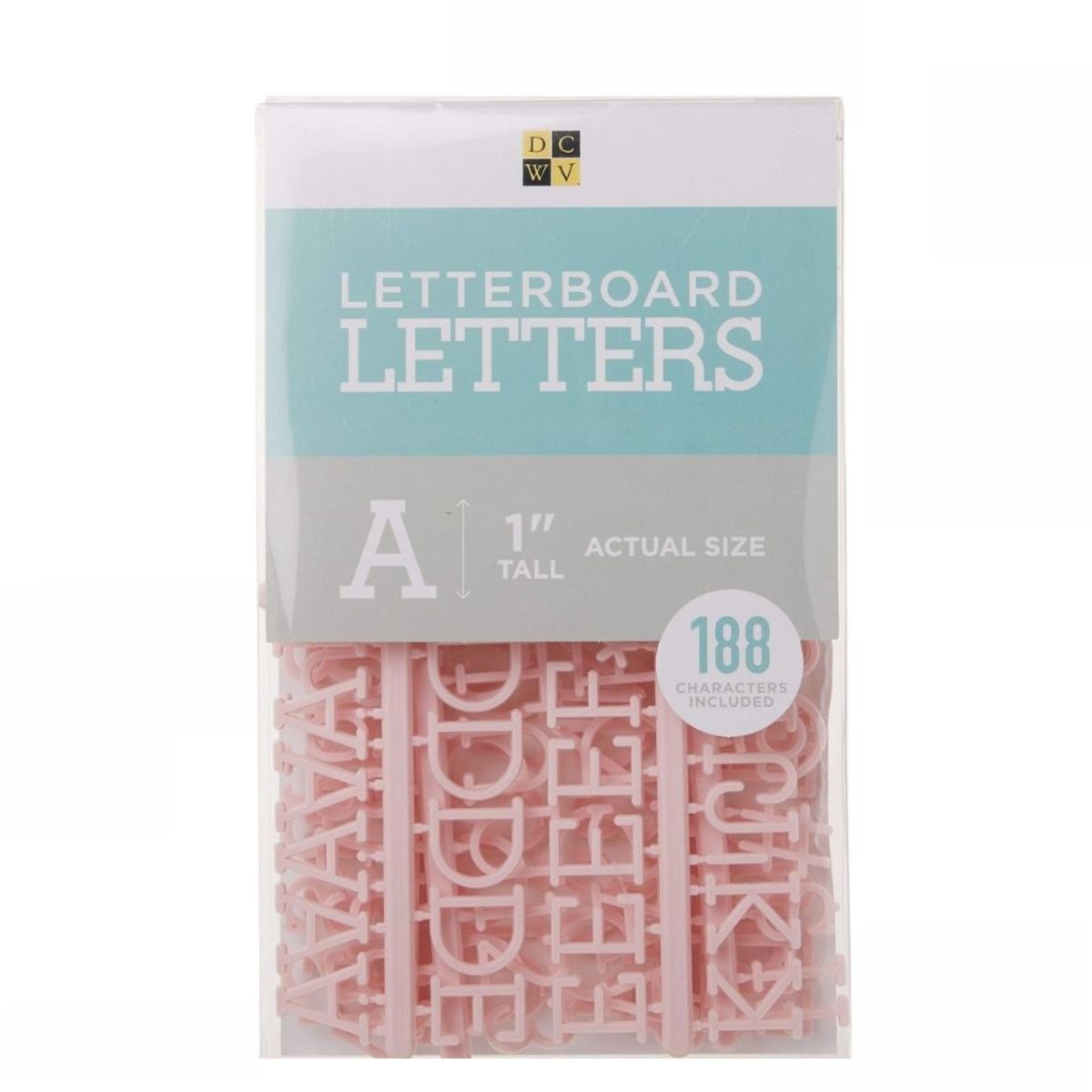 Pink 1" Letters / Letras Rosa Para Tablero Accesorios DCWV