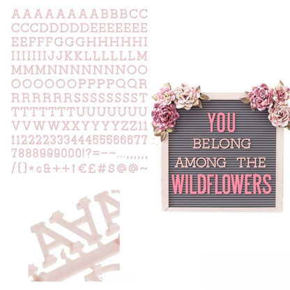 Pink 1" Letters / Letras Rosa Para Tablero Accesorios DCWV