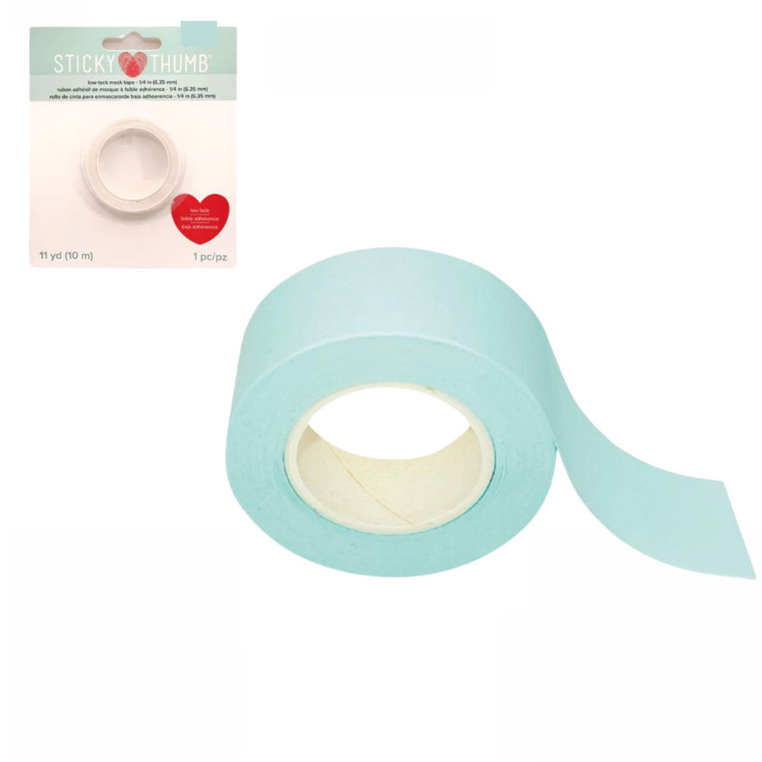 Low Tack Mask Tape 11 Yards 1/2" / Cinta de Baja Adherencia Adhesivos / Pegamentos Sticky Thumb