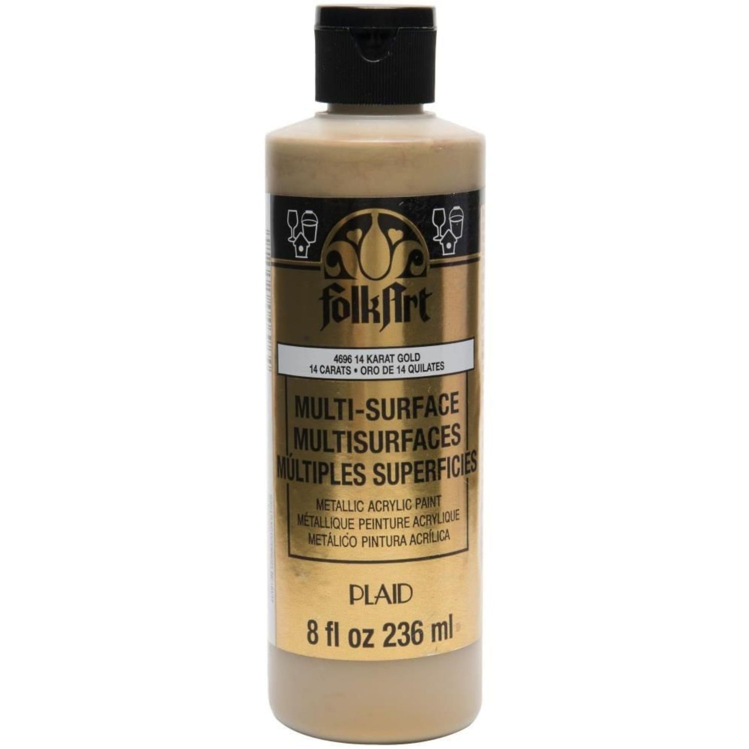 Multi-Surface Paint 14K Gold / Pintura Multi-Superficie Oro 14K Acrìlicos Folk Art