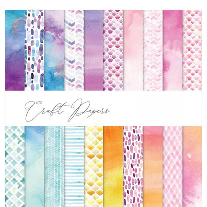 Watercolours Paper Pack / Block Papel Doble Cara Acuarelas 12" Papel Craft Consortium