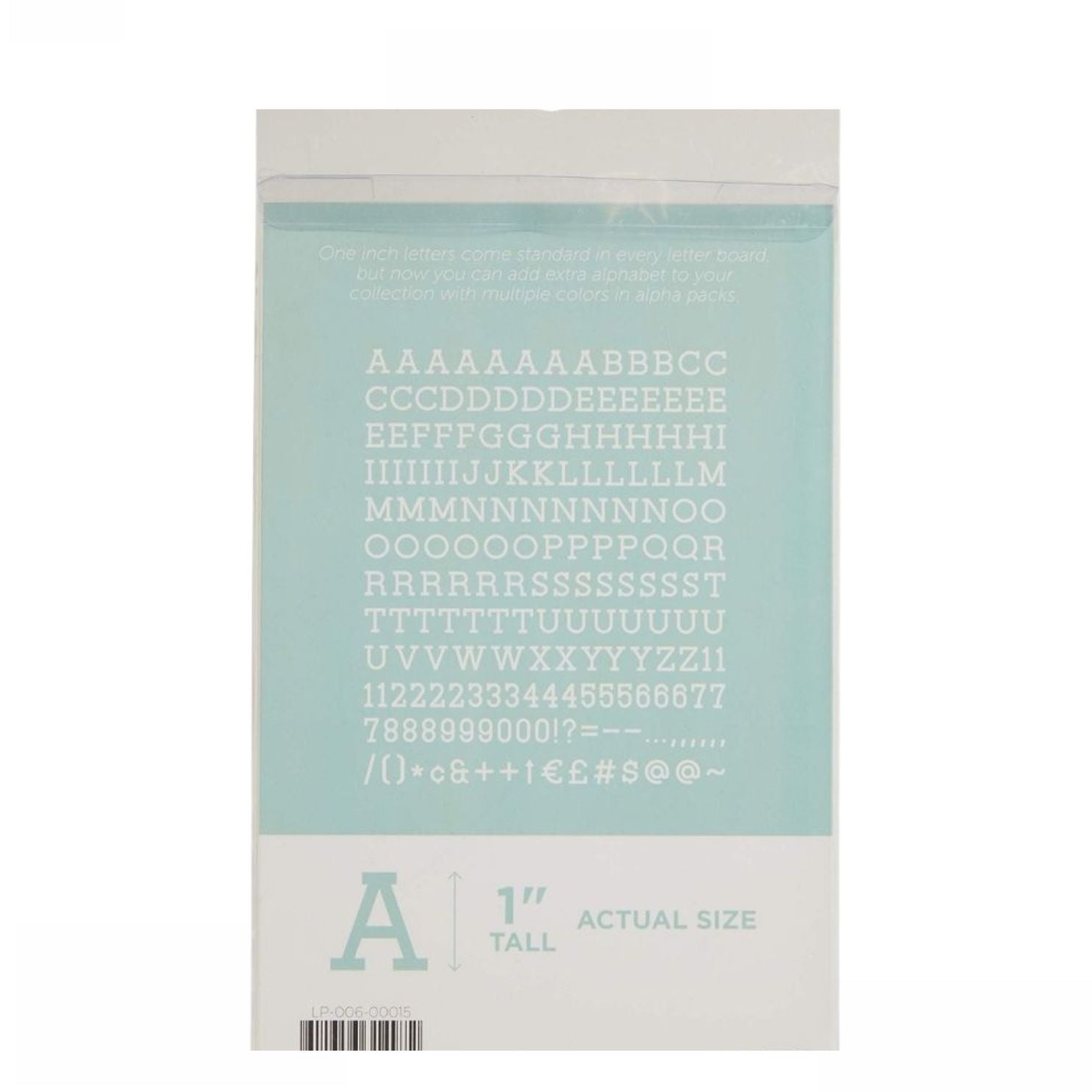 White 1" Letters / Letras Blancas Para Tablero Accesorios DCWV