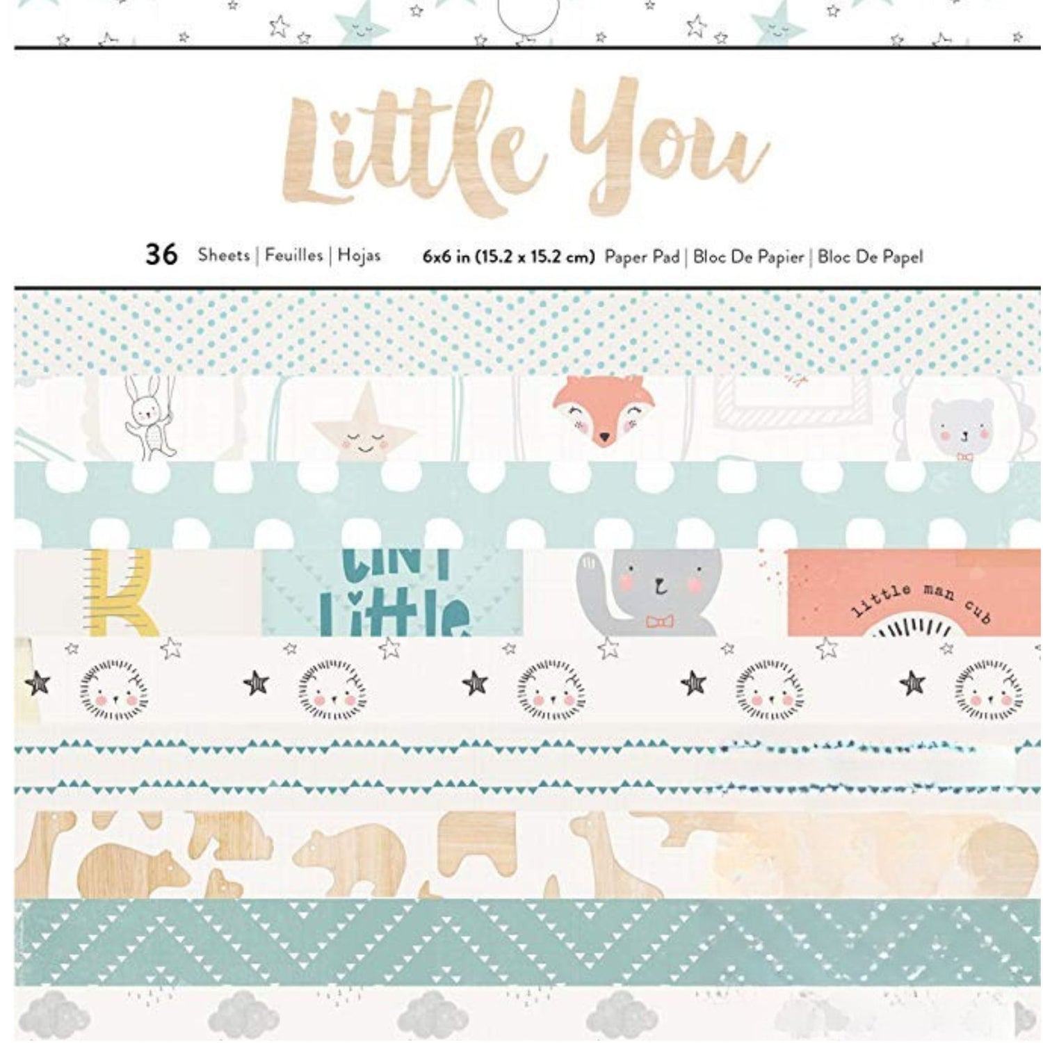 Little You Boy Paper Pad / Block de Papel para Niño 6" x 6" Papel Crate Paper