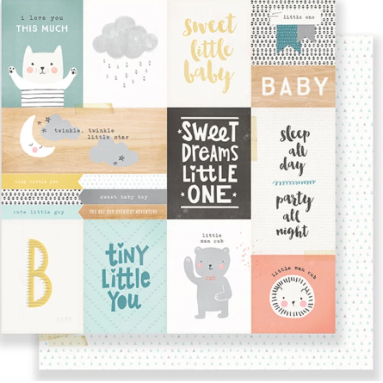 Little You Boy Paper Pad / Block de Papel para Niño 6" x 6" Papel Crate Paper