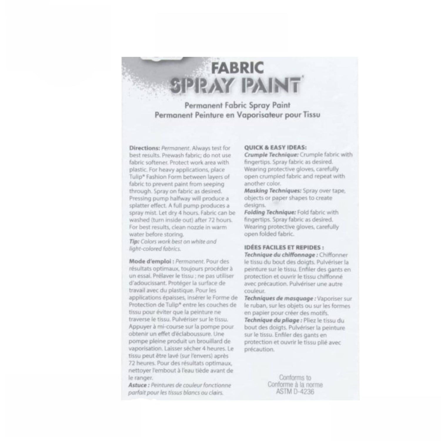Tulip Fabric Spray Paint Gold Glitter / Spray para Tela con Purpurina Oro Pintura para Tela Tulip