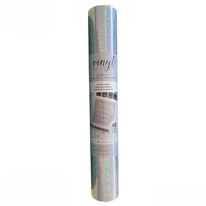 Holographic Adhesive Vinyl Silver / Vinil Adhesivo Holográfico Plata Viniles American Crafts