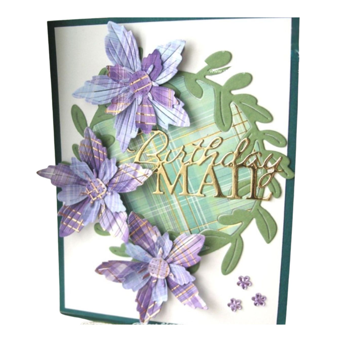 Madras Plaid Blue &amp; Violet 6" / Block de Cartulina Tartán Azul y Violeta Descontinuado Memory Box