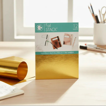 Foil Cardstock Pad 6 x 8 in / Block de Cartulina Metalizada Papel Foil Stack