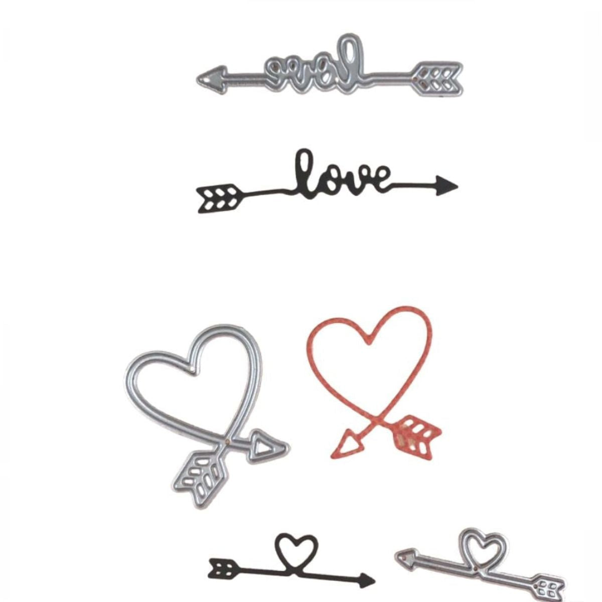 3 Suajes Flechas de Amor Dados de Corte / Suajes / Troqueles Hobbees