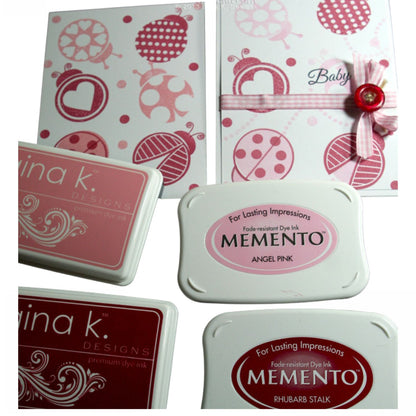 Angel Pink Memento / Cojín de Tinta para Sellos Rosa Tintas TSUKINEKO