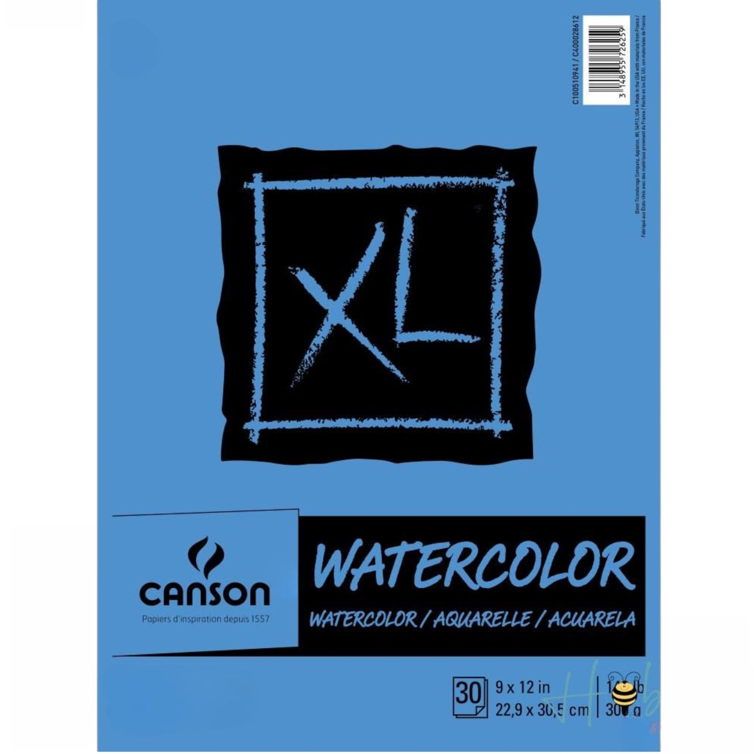 Canson XL Watercolor Paper Pad 9 x 12" / Bloc Para Acuarela Papel para Arte Canson