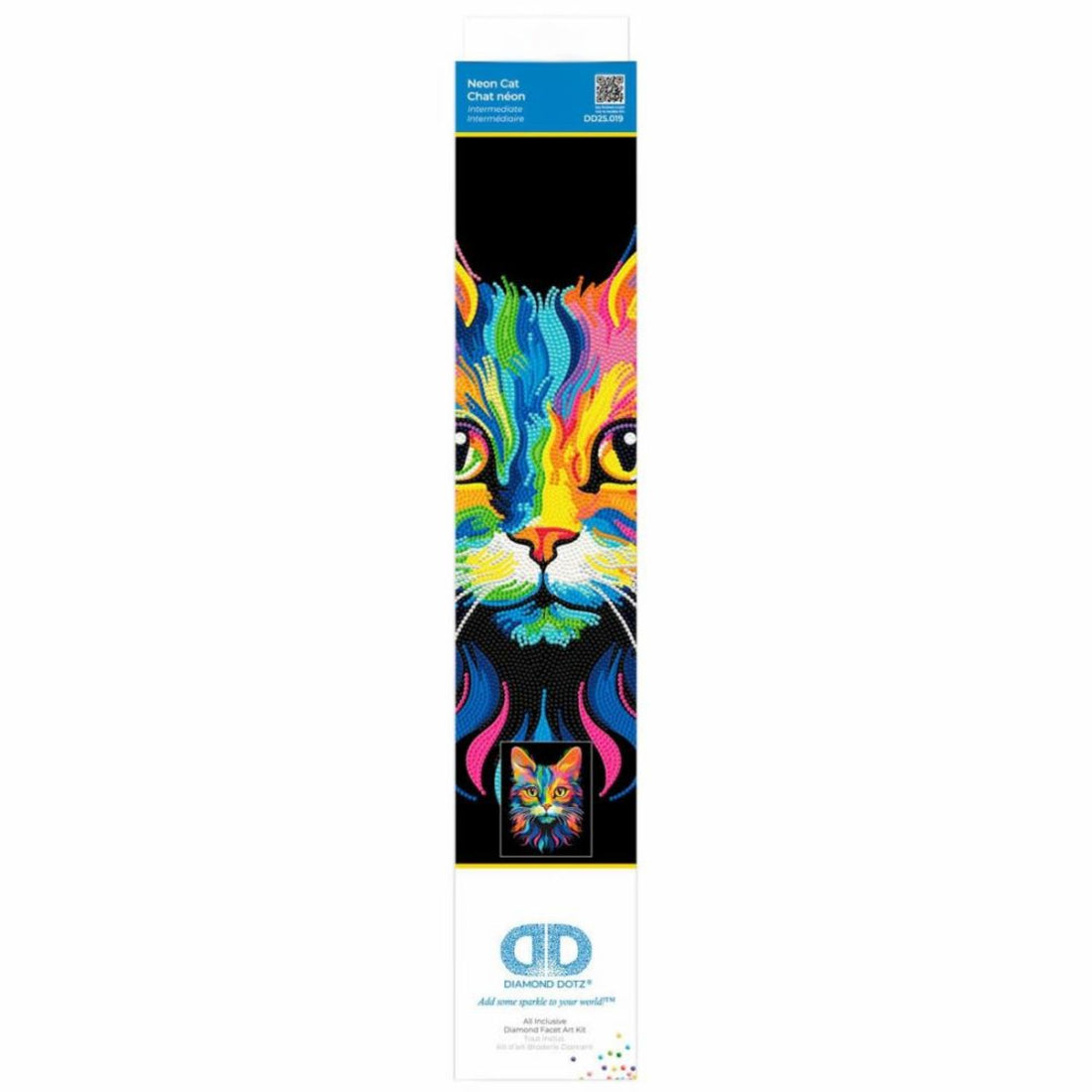 Neon Diamond Art Kit/ Kit Arte De Diamantes Gato Neón Pintura Dimensional Diamond Dotz