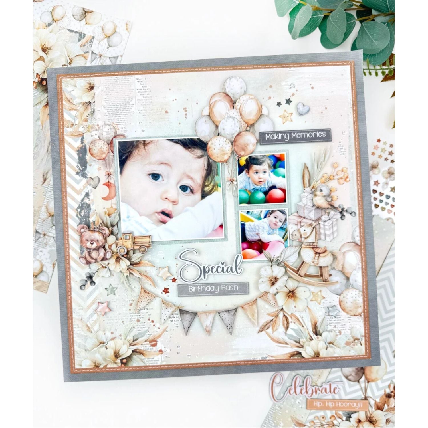 Little Dreamer &amp; Celebrations Collection Pack / Paquete Papel Colección Colores Neutros 12x12" Papel, Hojas Sueltas 49 and Market
