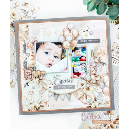 Little Dreamer &amp; Celebrations Collection Pack / Paquete Papel Colección Colores Neutros 12x12" Papel, Hojas Sueltas 49 and Market
