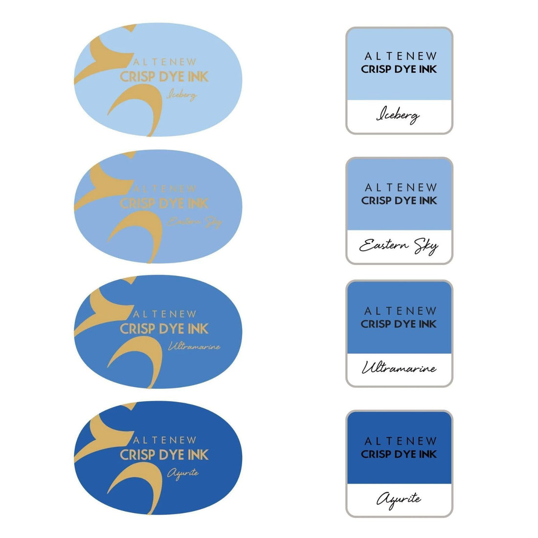 Lapis Lazuli Crisp Dye Ink Oval Set / 4 Cojines de Tinta Azules Tintas Altenew