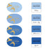 Lapis Lazuli Crisp Dye Ink Oval Set / 4 Cojines de Tinta Azules Tintas Altenew