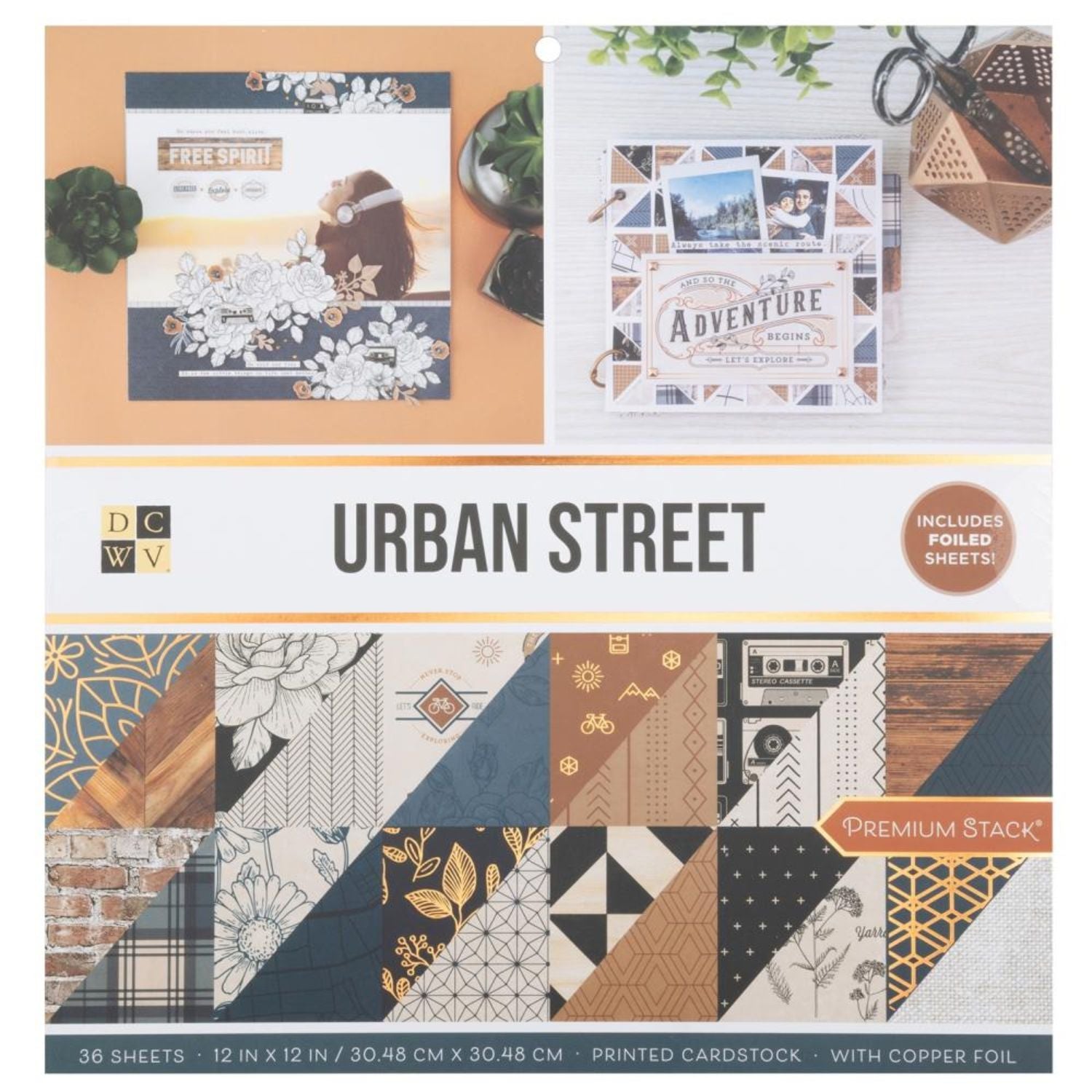 Urban Street Premium Paper / Paquete Papel Premium Calle Urbana 12 x12" Papel DCWV