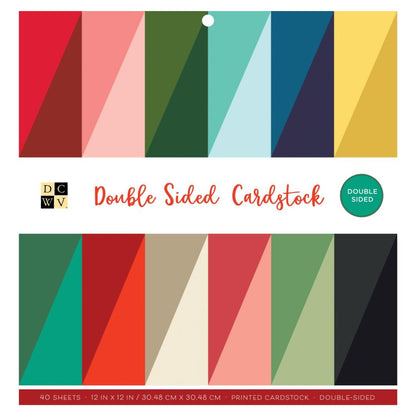 Solid Cardstock Stack / Paquete Cartulina Colores Sólidos 12 x12" Papel DCWV
