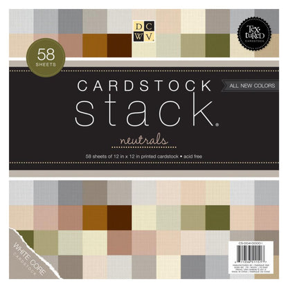 Neutrals Cardstock Stack / Paquete Cartulina Colores Neutrales 12 x12" Papel DCWV
