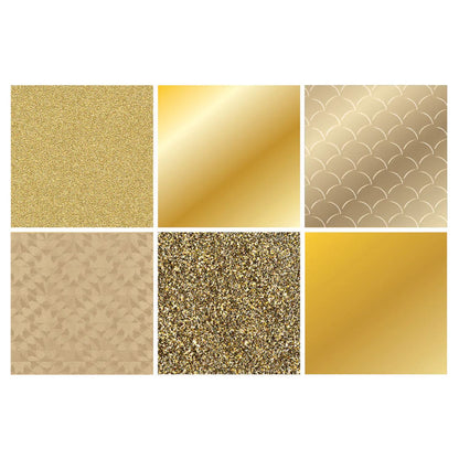Solid Golds Cardstock Stack / Paquete Cartulina Acabado Oro 6 x 6" Papel DCWV