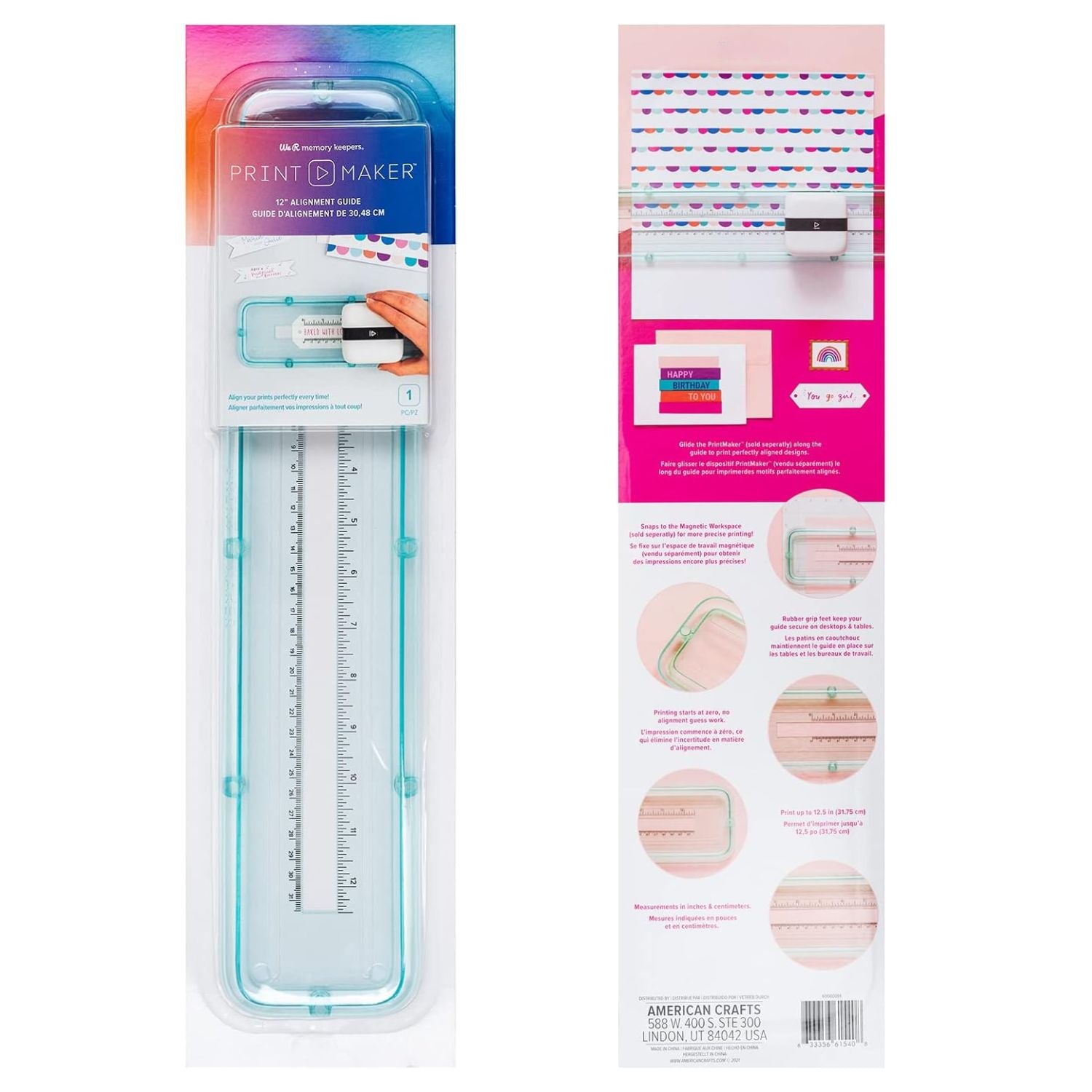 PrintMaker Alignment Guide 12" / Guía de 30.5 cm para PrintMaker Accesorios We R Memory Keepers