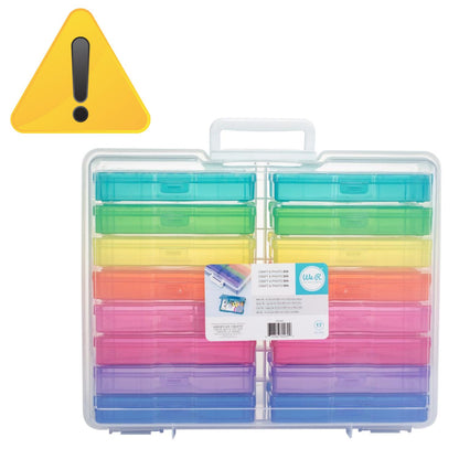 EA Translucent Plastic Storage / Organizador de Plástico con 16 cajitas Organizadores We R Memory Keepers