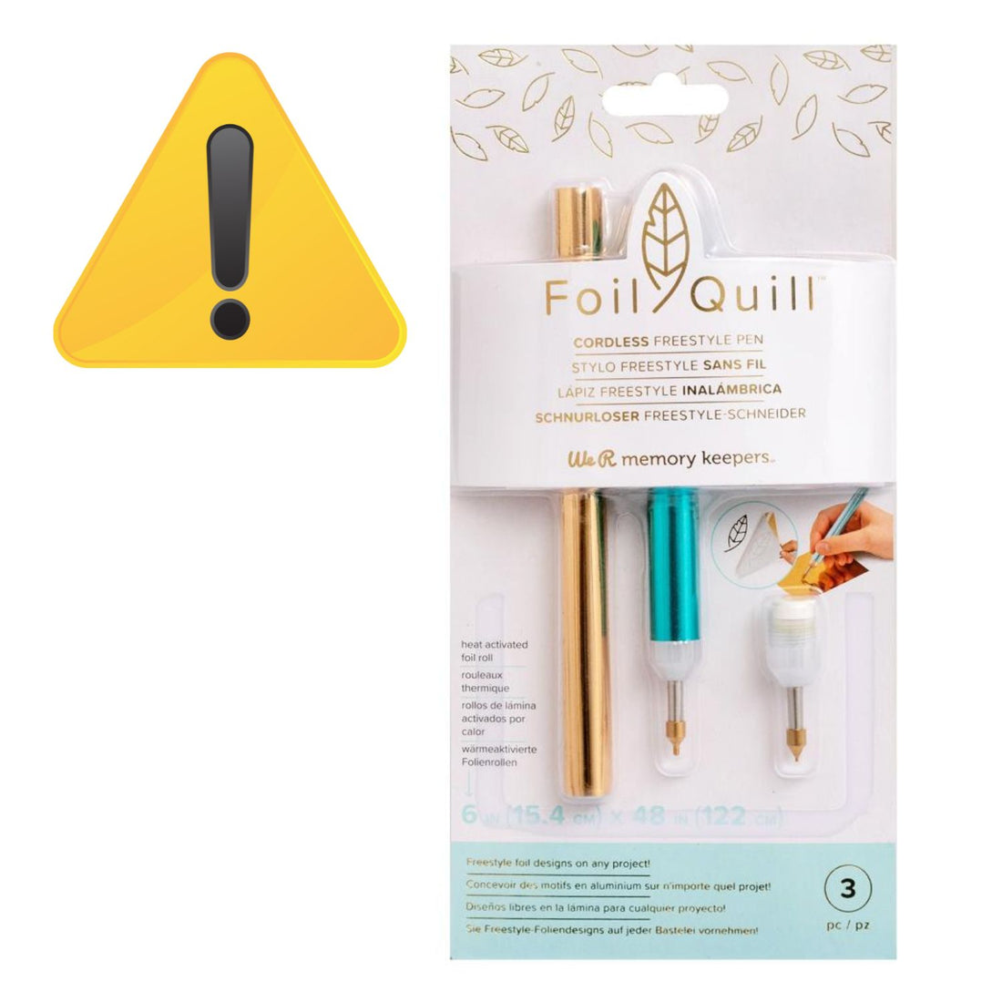 EA Foil Quill Cordless Freestyle Pen / Bolígrafo Inalámbrico Foil Quill Herramientas We R Memory Keepers