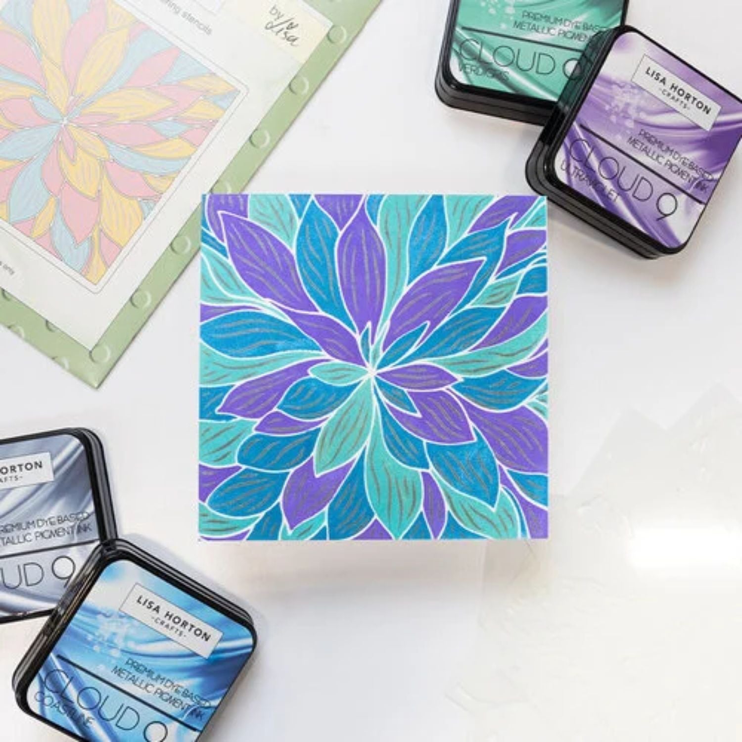 Metallic Pigment Ink Pad Ultraviolet / Tinta Metálica Para Sellos Ultravioleta Tinta para Sellos Lisa Horton Crafts