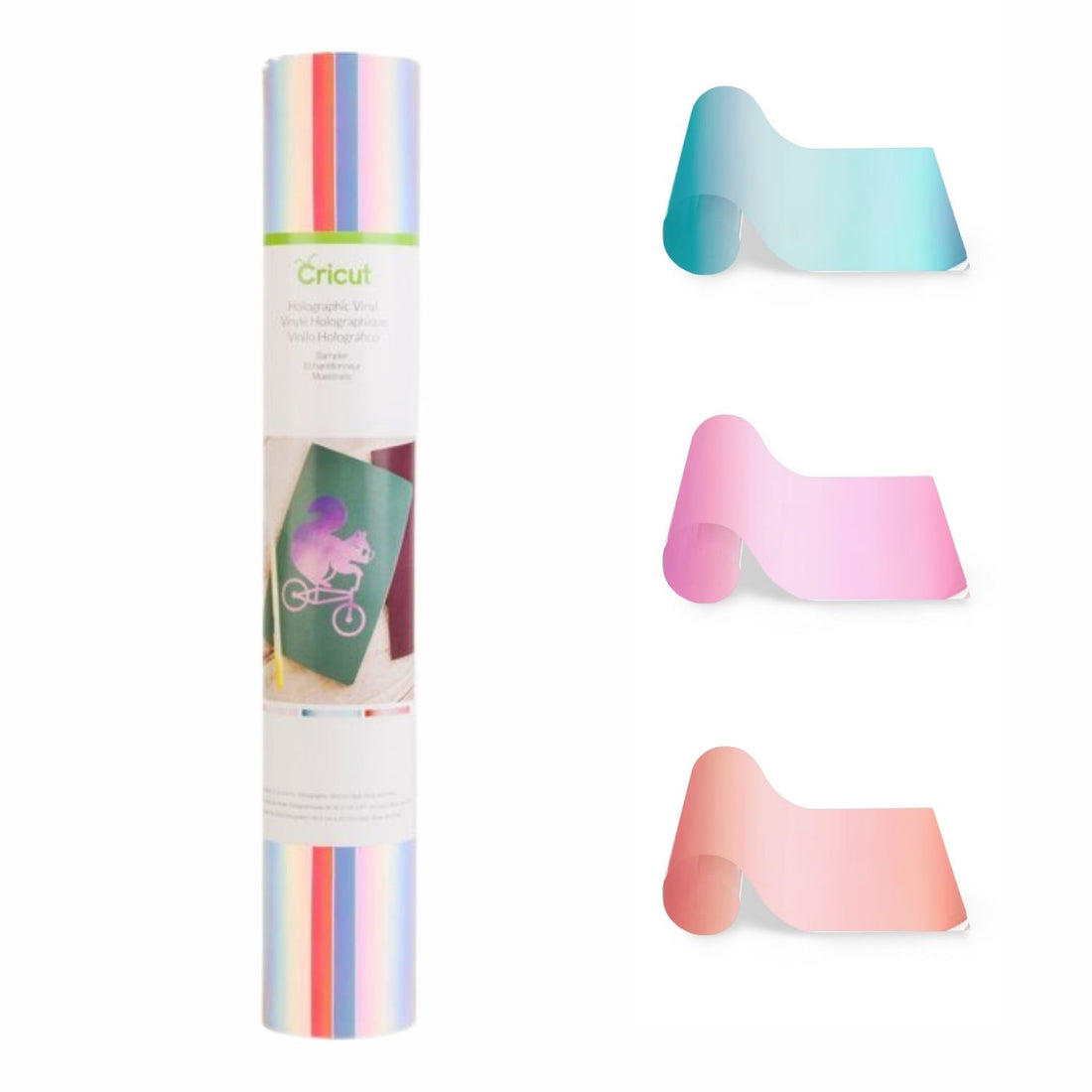 Holographic Vinyl 12 x 24" / 3 Hojas Vinil Holográfico Muestrario Viniles Cricut