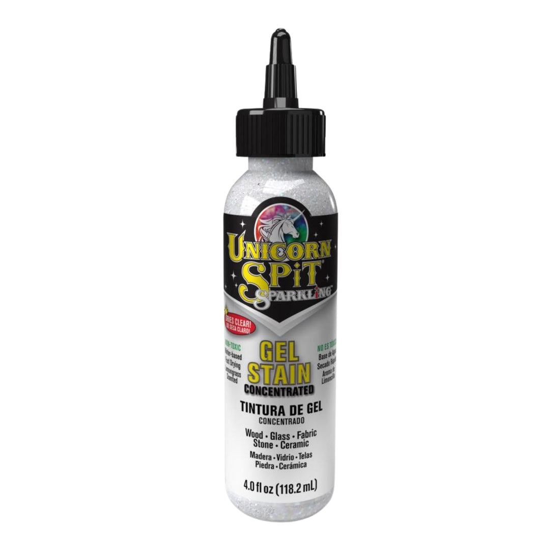 Sparkling Wood Stain &amp; Glaze Metallic Iced Egret / Tinta y Esmalte Multi Superficies Pintura y Medios Mixtos Unicorn Spit