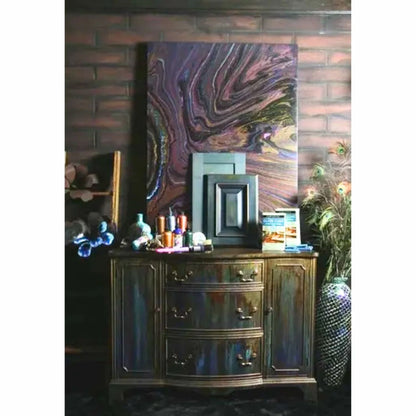 Metallic Wood Stain &amp; Glaze Metallic Athena / Tinta y Esmalte Metálica Multi Superficies Pintura y Medios Mixtos Unicorn Spit