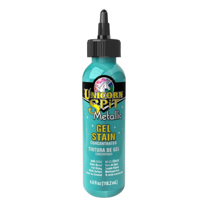 Sparkling Wood Stain &amp; Glaze Metallic Poseidon / Tinta y Esmalte Multi Superficies Pintura y Medios Mixtos Unicorn Spit