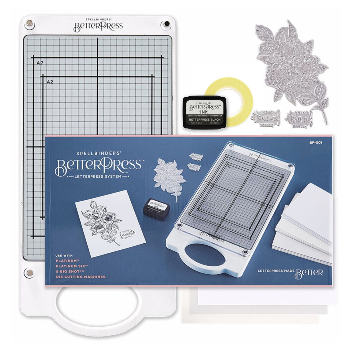 BetterPress Letterpress System / Sistema de Impresión Tipográfica Máquinas Spellbinders