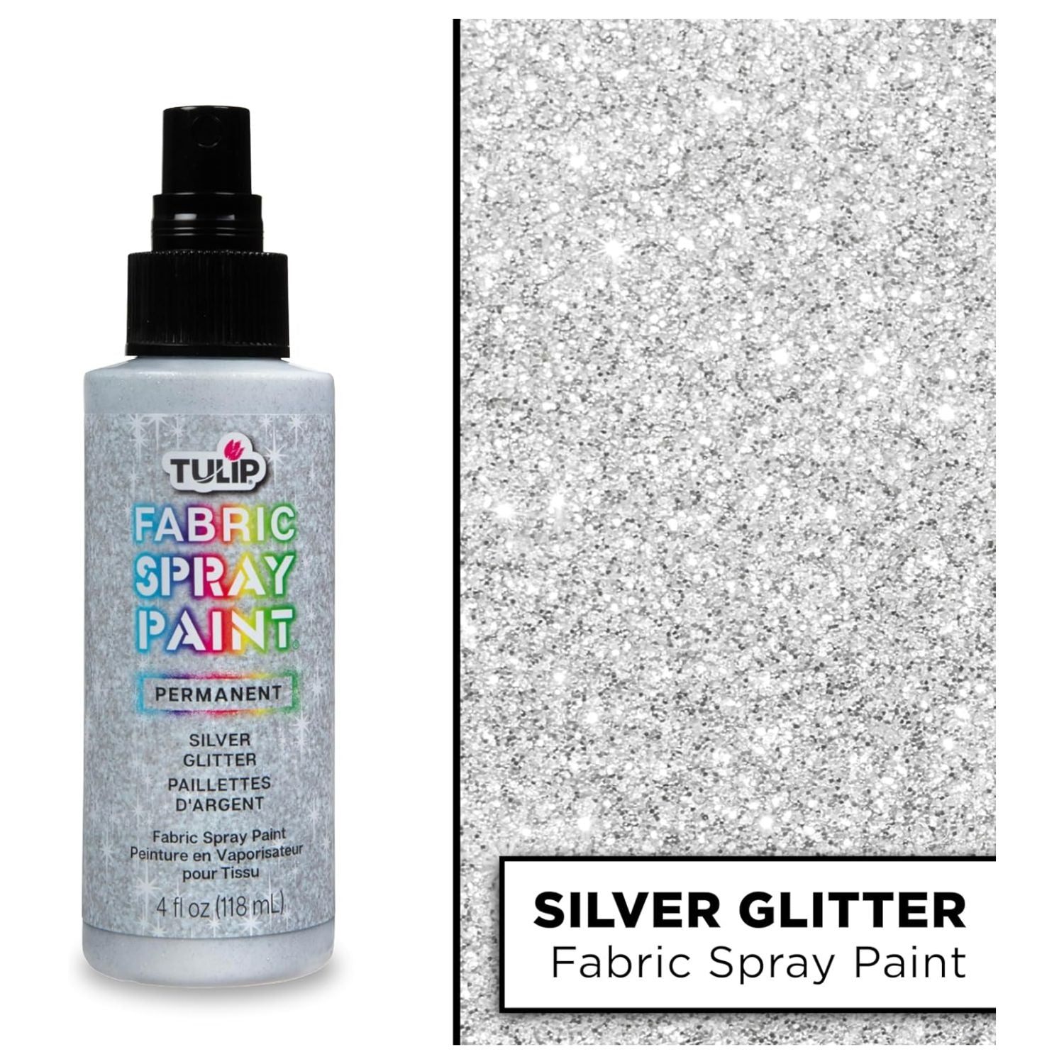EA Tulip Fabric Spray Paint Sparkling Star Glitter / Spray para Tela con Purpurina Brillante Pintura para Tela Tulip