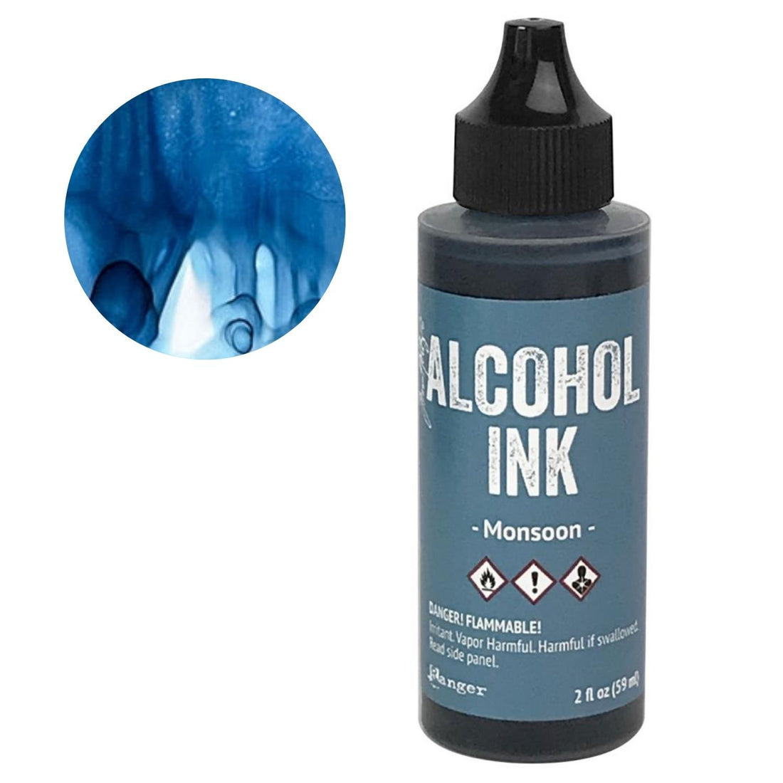 Tim Holtz Alcohol Ink Monsoon / Tinta al Alcohol Azul Tintas al Alcohol Ranger