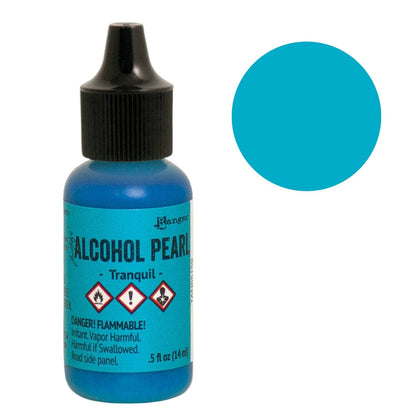 Tim Holtz Alcohol Pearls Tranquil / Tinta al Alcohol Aperlada Azul Cielo Tintas al Alcohol Ranger