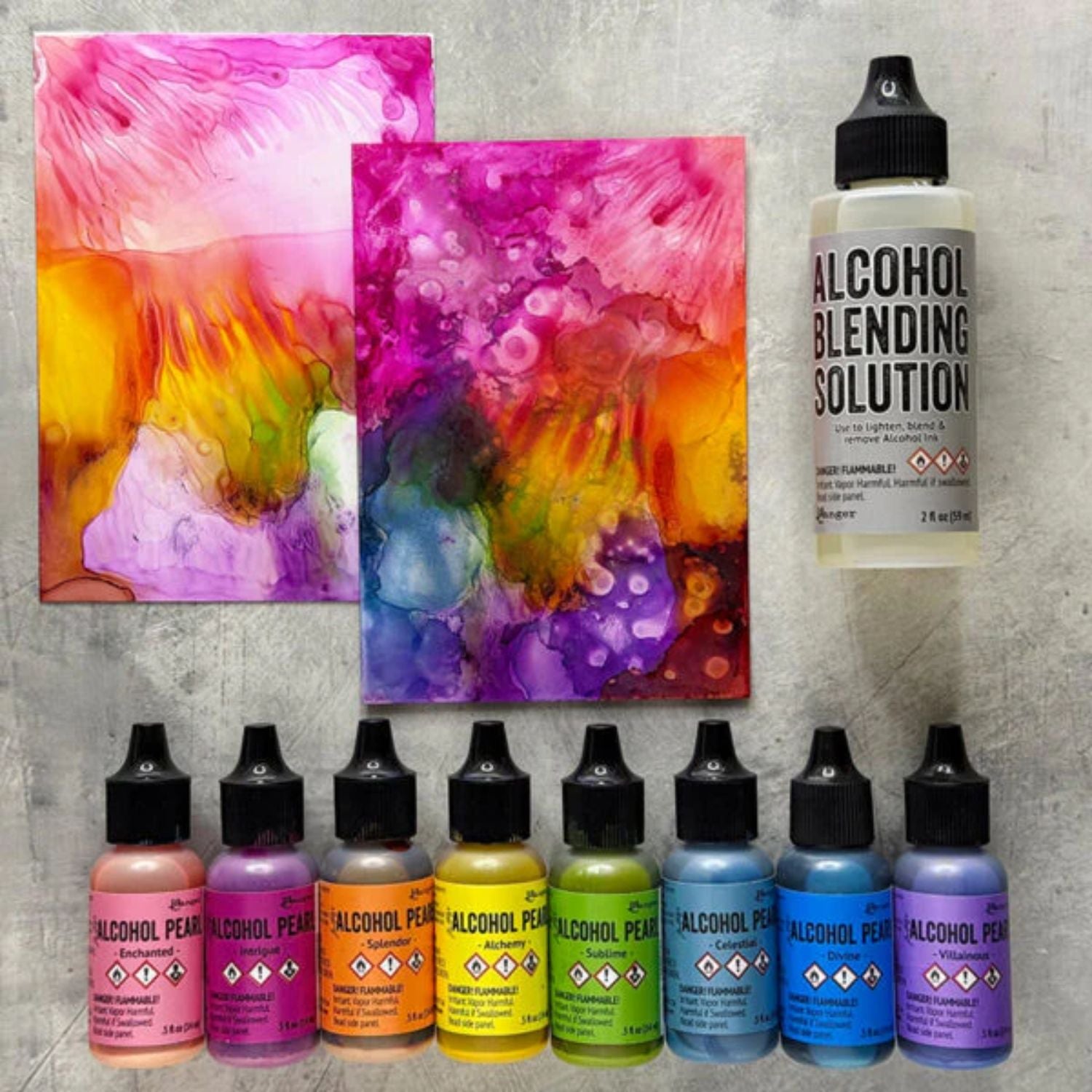 Tim Holtz Alcohol Pearls Celestial / Tinta al Alcohol Aperlada Azul Navy Tintas al Alcohol Ranger