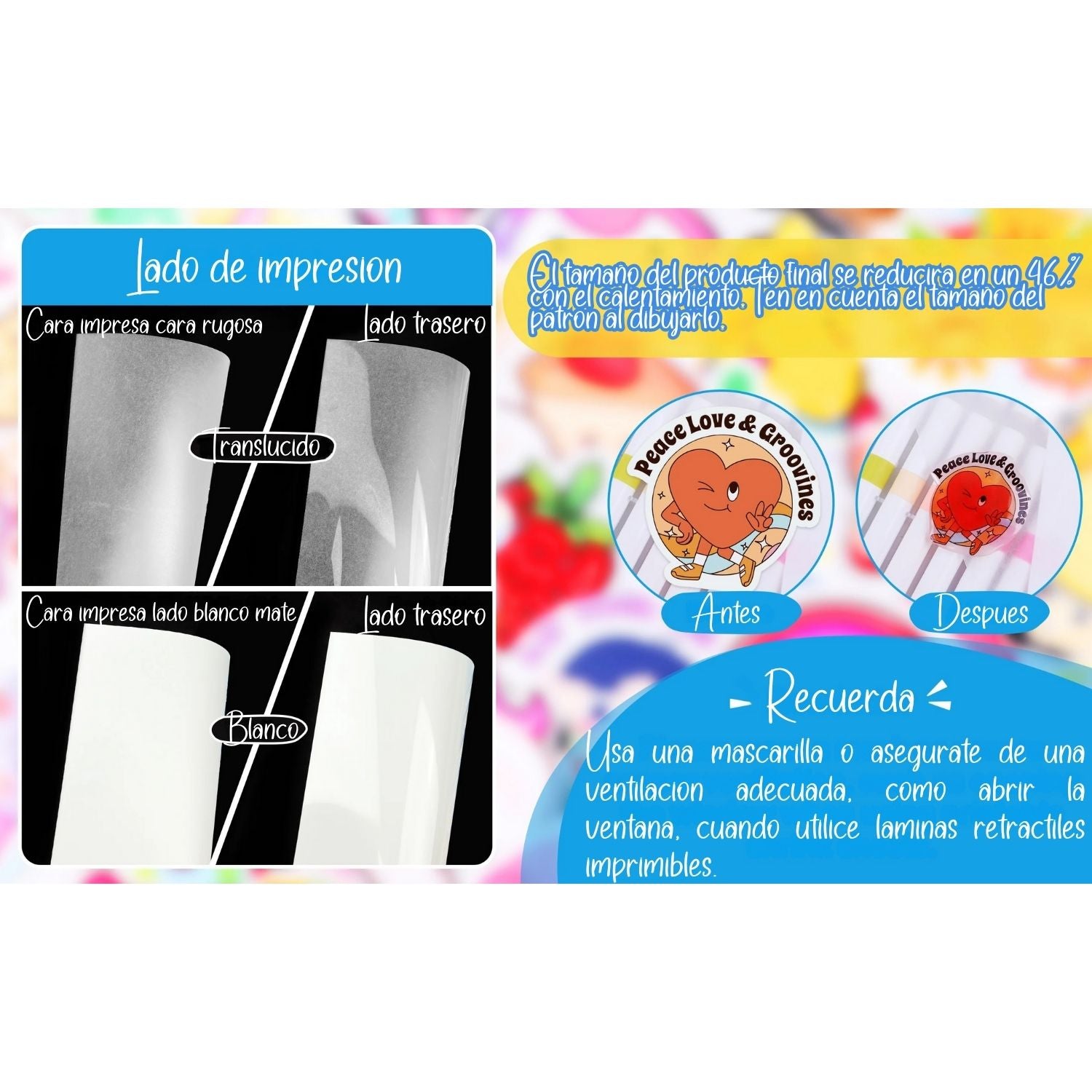 Shrink Sheets Translucent / 10 Hojas Termoencogibles Translucidas para Hacer Charms Viniles Teckwrap