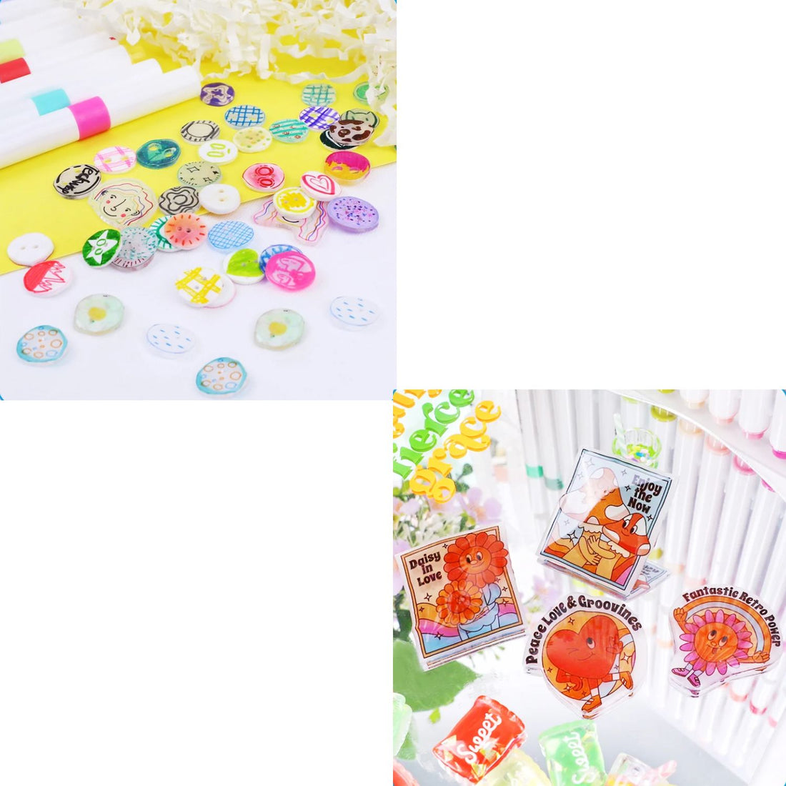 Shrink Sheets Translucent / 10 Hojas Termoencogibles Translucidas para Hacer Charms Viniles Teckwrap