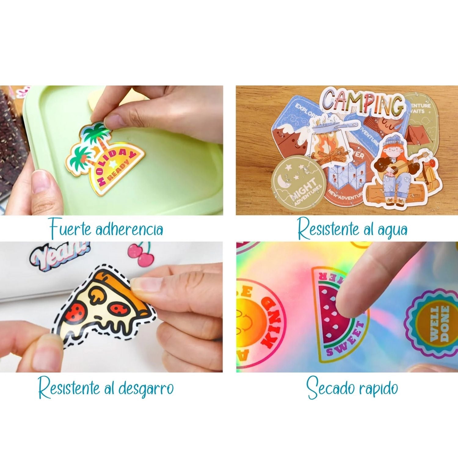 Inkjet Sticker Paper Matte White / 15 Hojas Adhesivas Blanco Matte Para Sticker Viniles Teckwrap