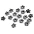 25 Ojillos De Flor Acero Negro 5mm Adornos / Embellishments Hobbees
