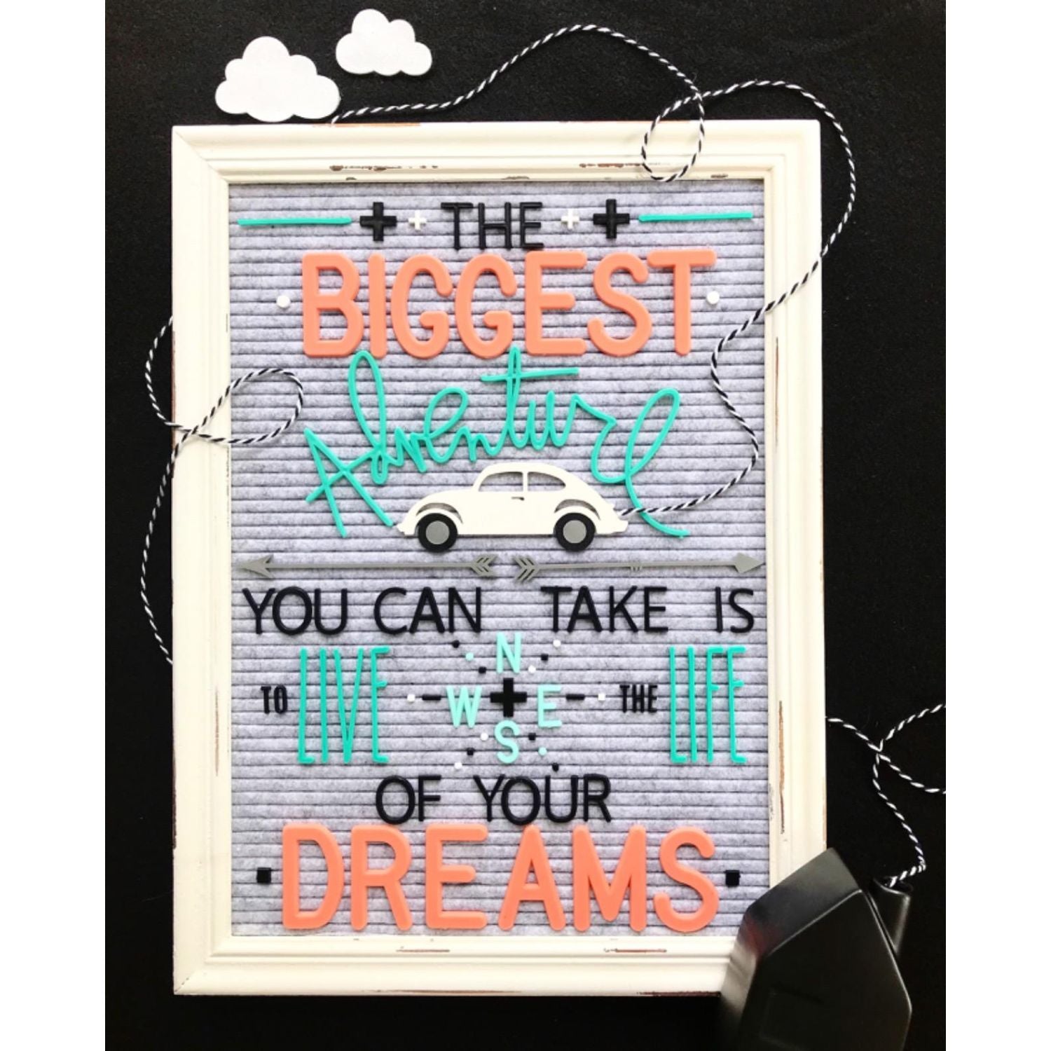 DC Letterboard 1/2" Letters Black / Letras Negro Para Tablero Tableros DCWV