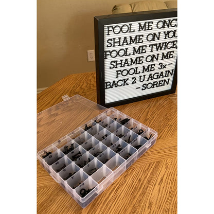 DC Letterboard 1/2" Letters Black / Letras Negro Para Tablero Tableros DCWV