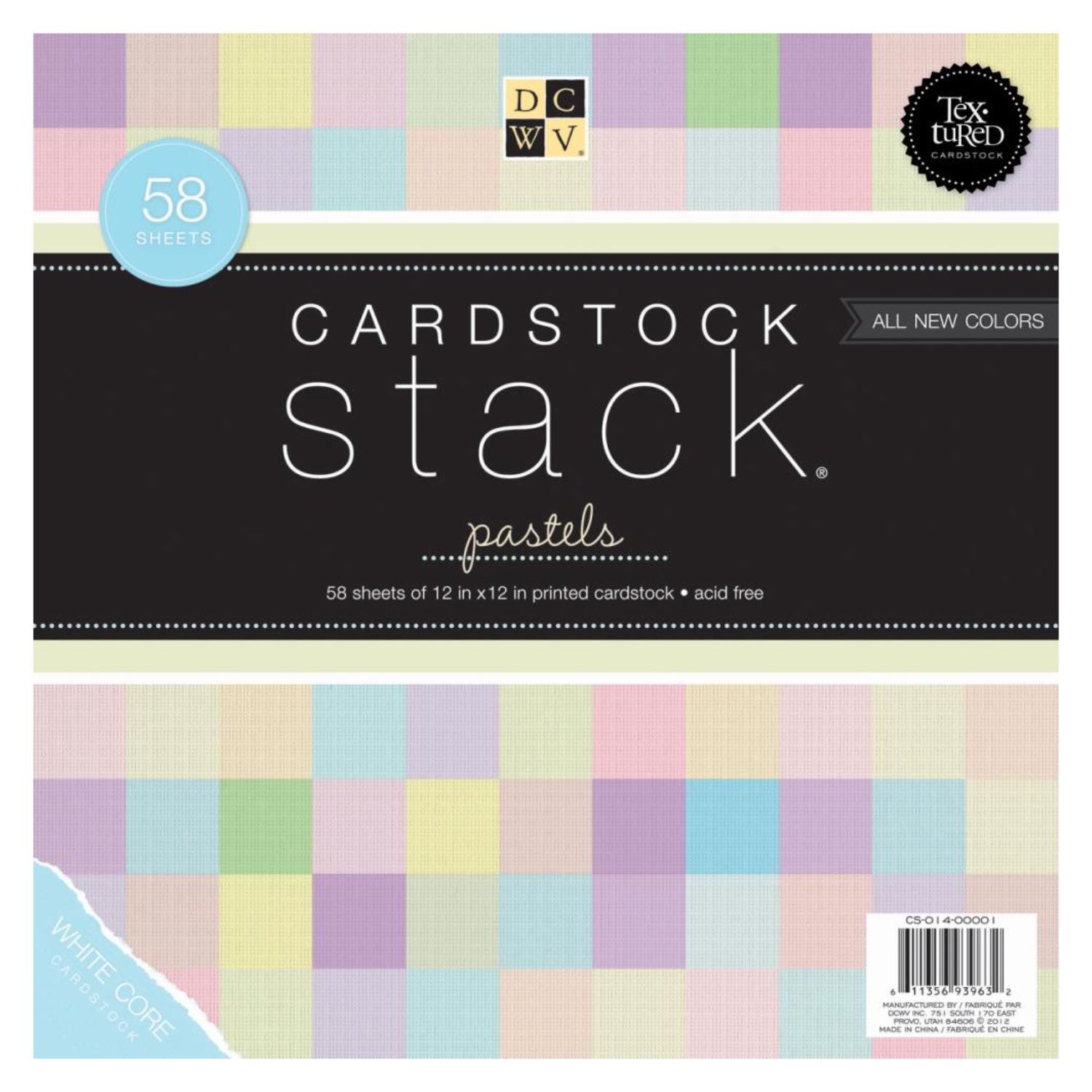Cardstock Pastels 12" / Block de Cartulina Colores Pastel Papel DCWV